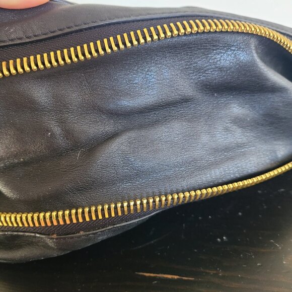 TOM FORD Black Leather Jennifer Double Zip Shoulder Bag Handbag Purse - Picture 6 of 16